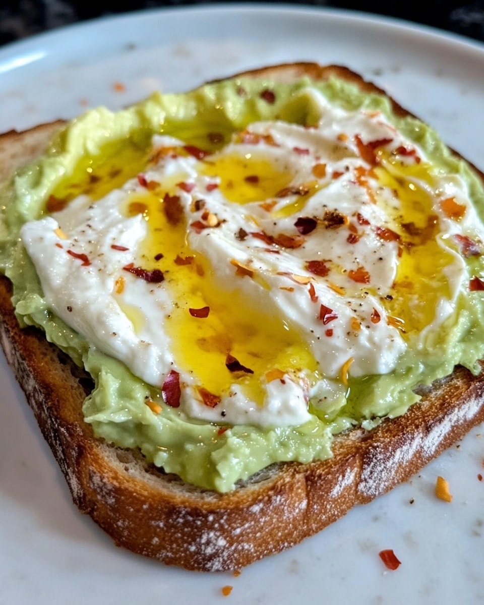 Cream Cheese and Avocado Toast with Hot Honey Recipe - Recipe Image