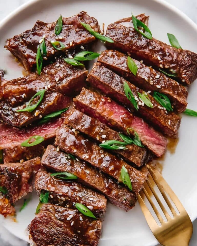 Grilled Ribeye Steak with Ginger Teriyaki Sauce Recipe