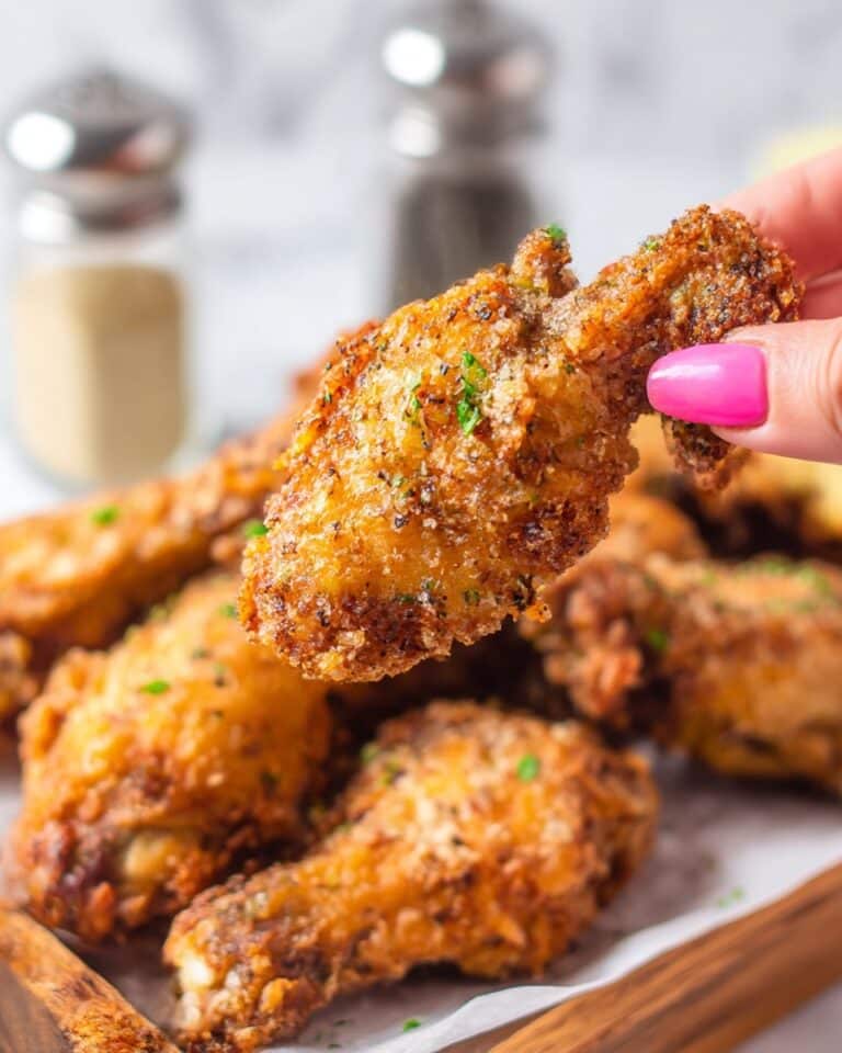Air Fryer Garlic Parmesan Wings Recipe