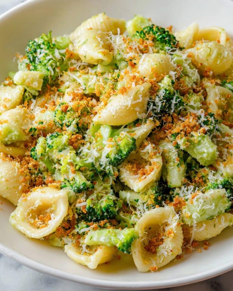 Creamy Broccoli Pasta with Parmigiano and Crispy Pangrattato Recipe