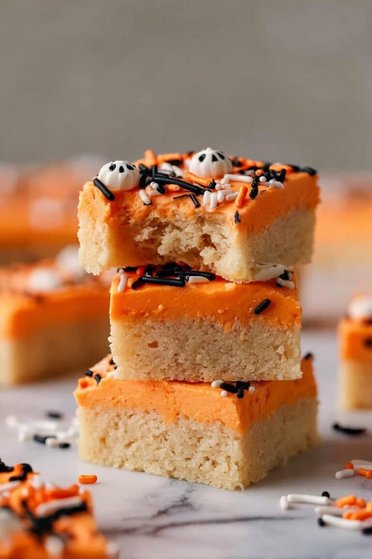 Spooky Halloween Sugar Cookie Bars Recipe