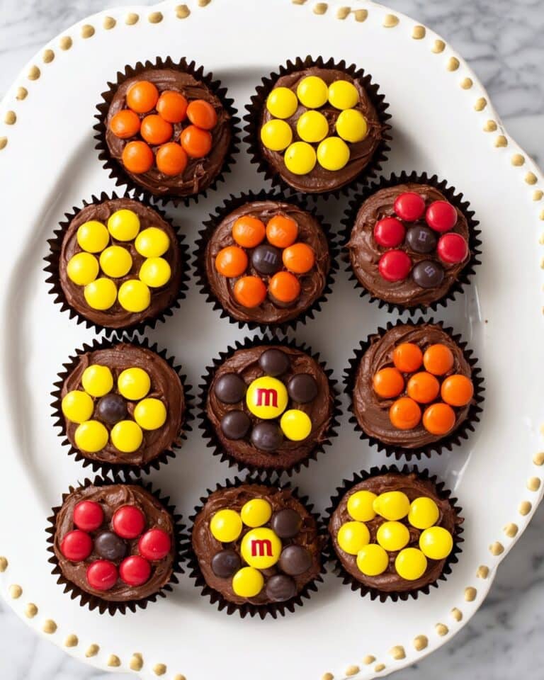 Fall Daisy Mini Cupcakes with M&M’s Recipe