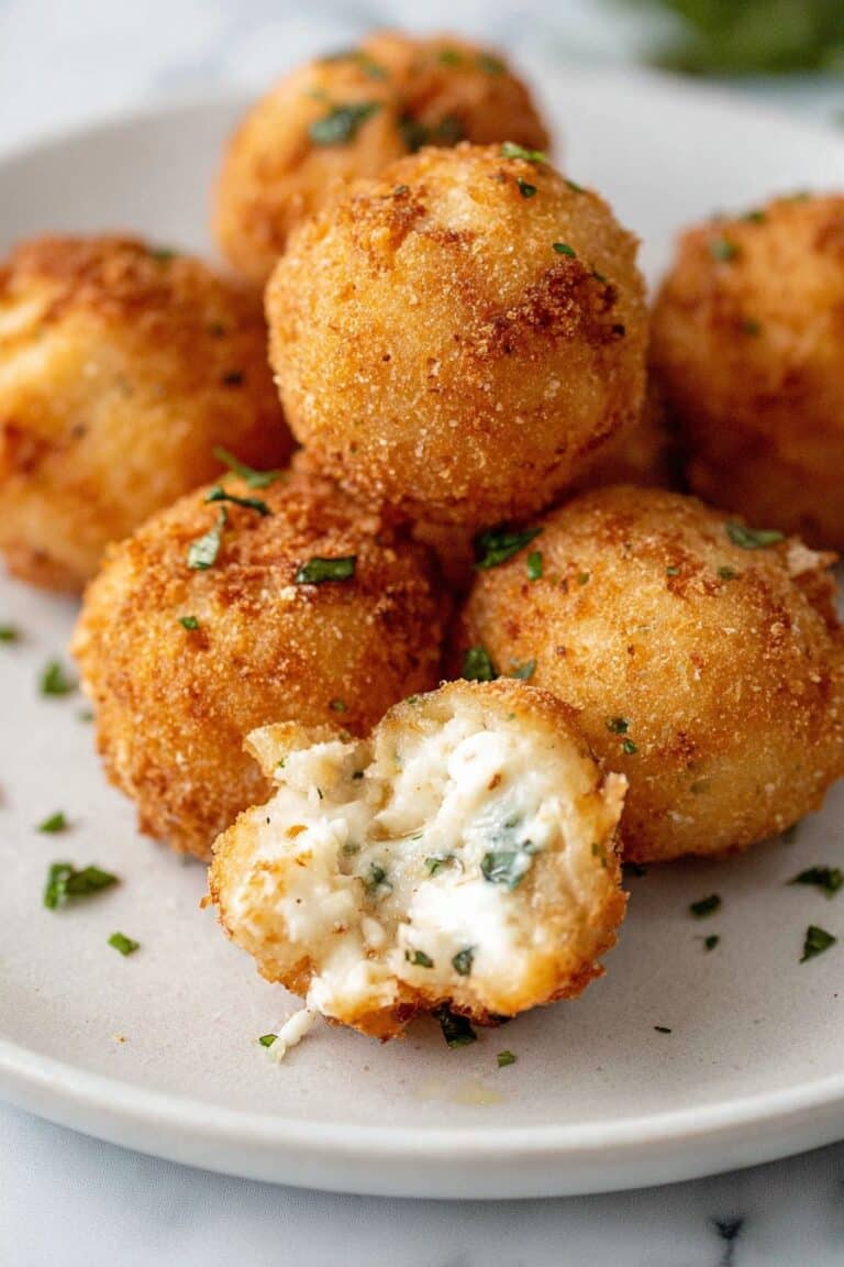 Cheddar & Green Onion Mashed Potato Balls Recipe