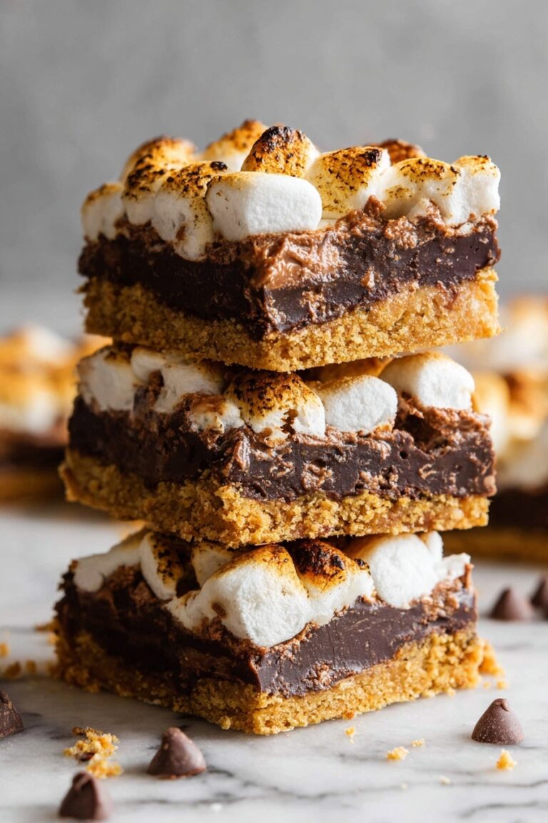 Chewy S’more Bars with Chocolate and Marshmallows Recipe