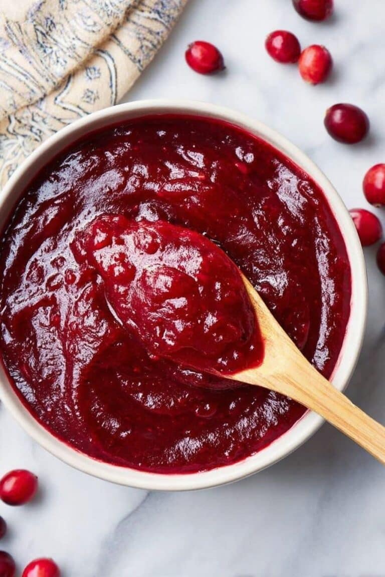Sweet and Tangy Maple Cranberry Sauce with Orange Zest Recipe