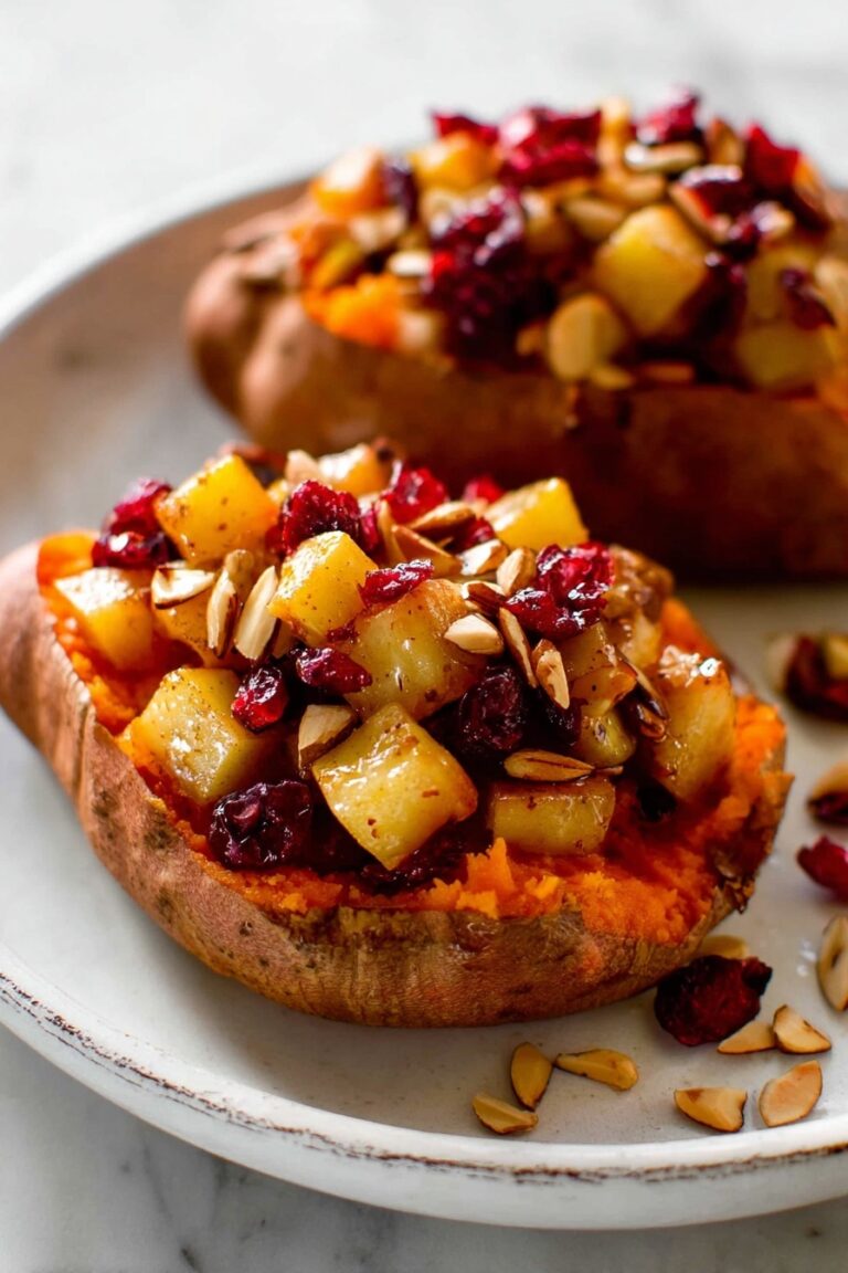 Cranberry Apple Twice-Baked Sweet Potatoes Recipe