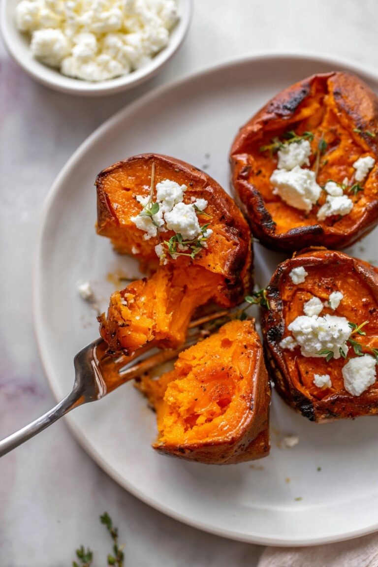 Sweet Potato Rounds with Honey and Feta Recipe