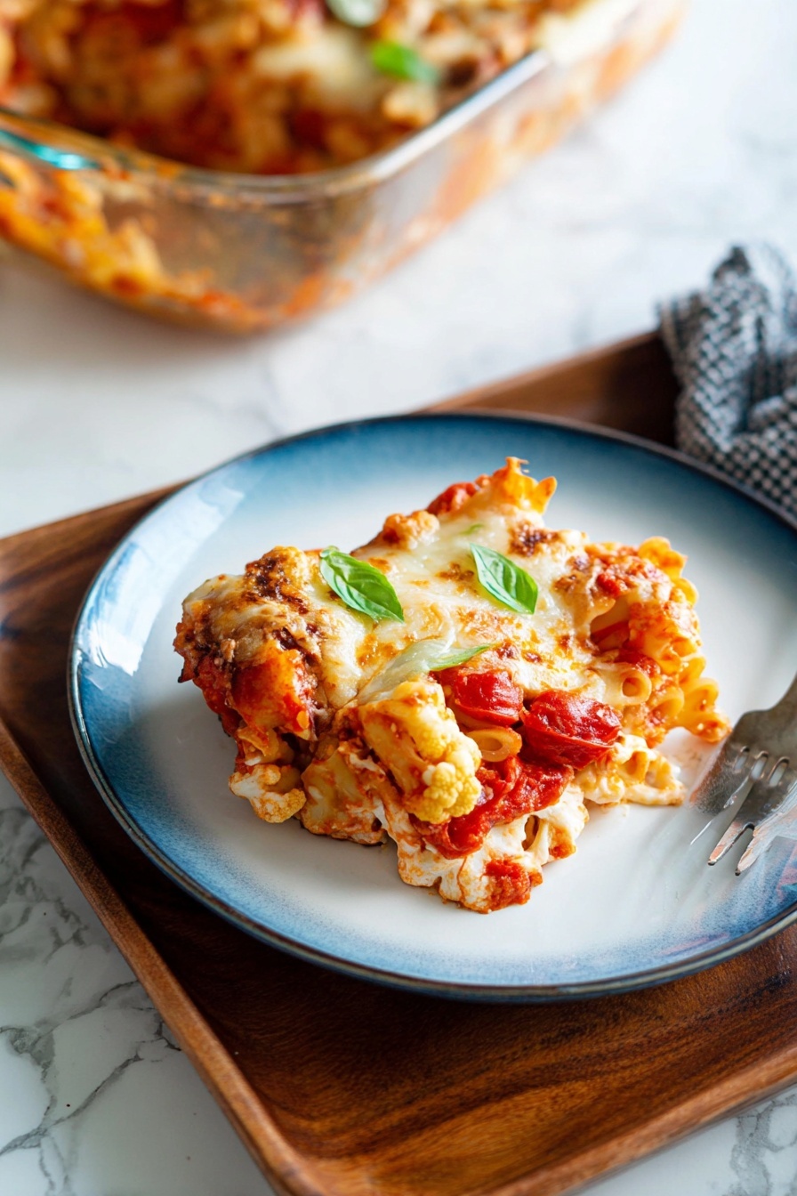 Roasted Vegetable Baked Ziti Recipe - Serving Suggestion