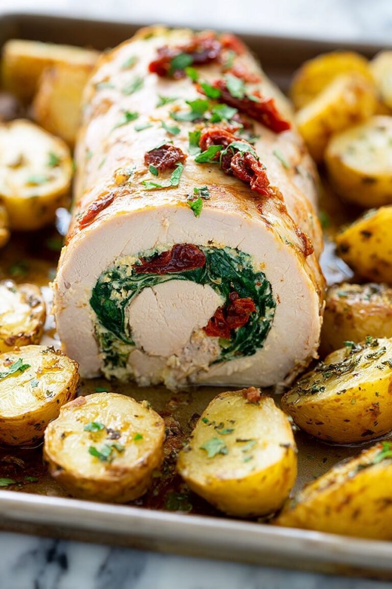 Stuffed Pork Tenderloin with Sun-Dried Tomatoes Recipe