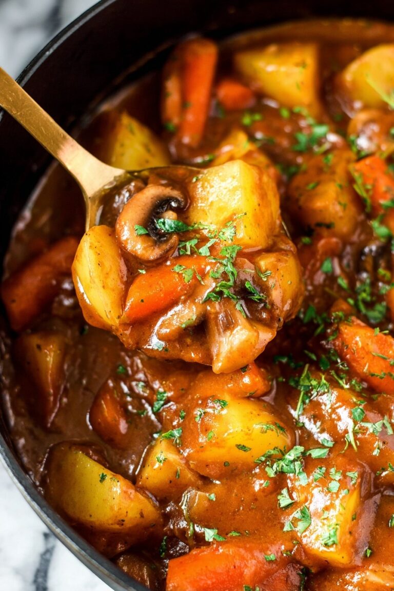 Vegan Irish Stew with Beer and Vegetables Recipe