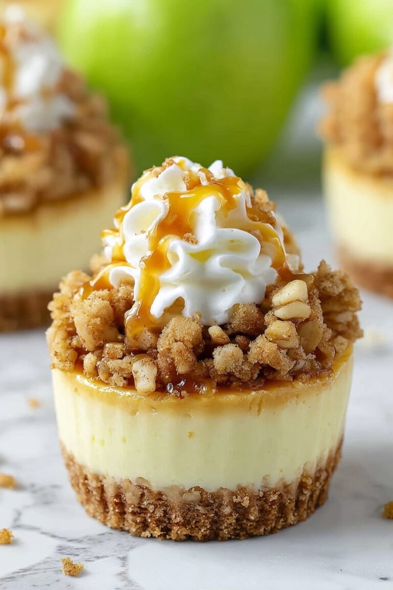 Apple Crisp Cheesecake Miniatures Recipe