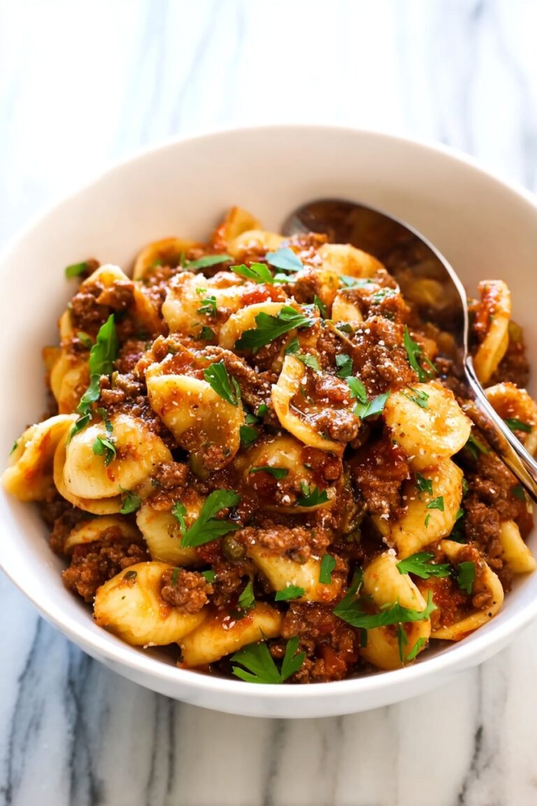 Cheesy Baked Tortellini with Beef Recipe