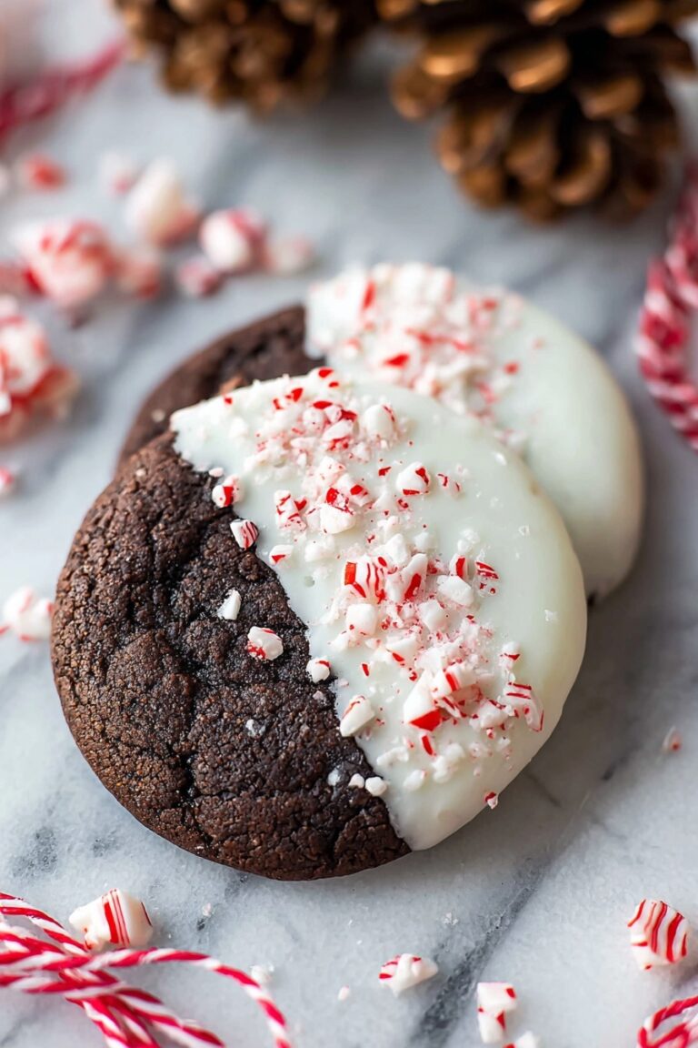 Dark Chocolate Candy Cane Cookies Recipe