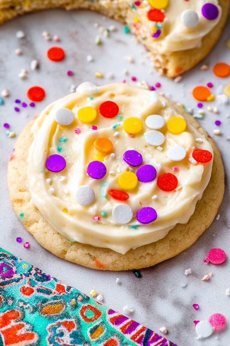 Confetti Cake Mix Cookies with Cream Cheese Frosting Recipe