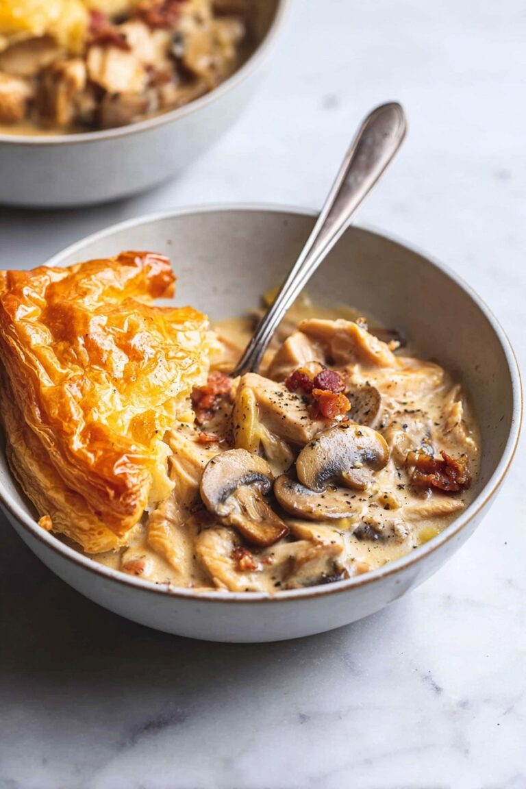 Chicken and Mushroom Puff Pie Recipe