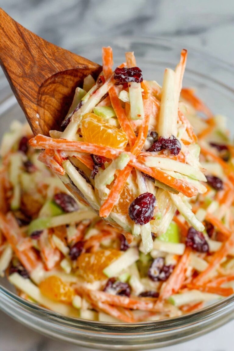 Carrot Apple Salad with Cranberries and Mandarin Recipe