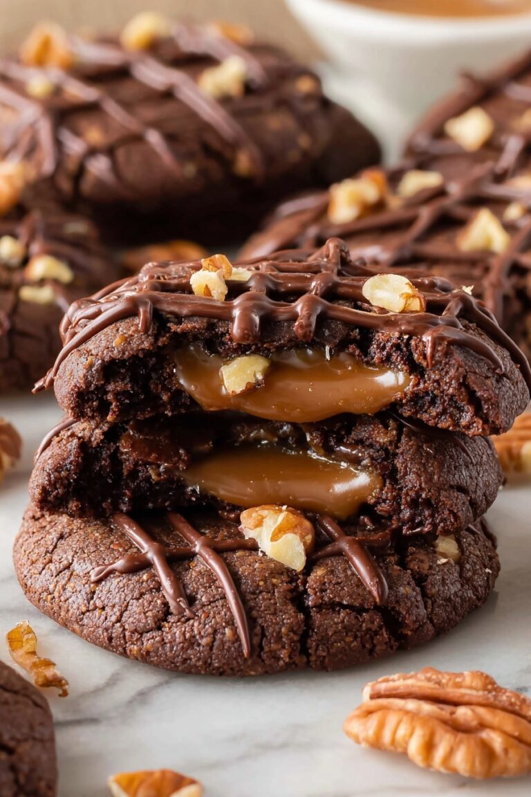 Chocolate Caramel Pecan Cookies Recipe
