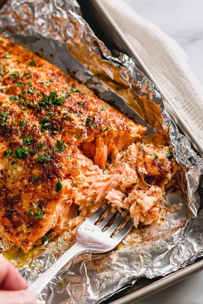 Oven Baked Salmon with Garlic Butter Recipe
