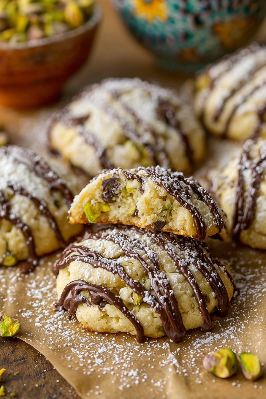 Cannoli Cookies with Pistachios and Chocolate Recipe - Serving Suggestion