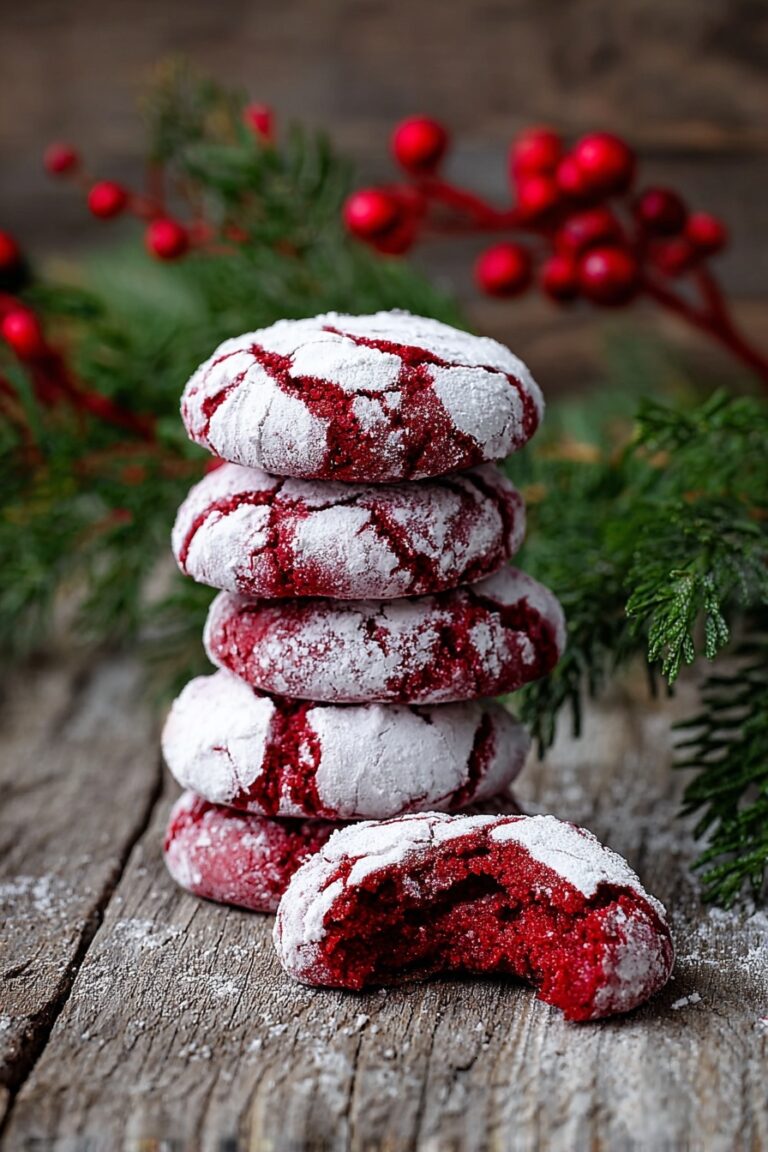 Red Velvet Cookies with Crinkle Coating Recipe