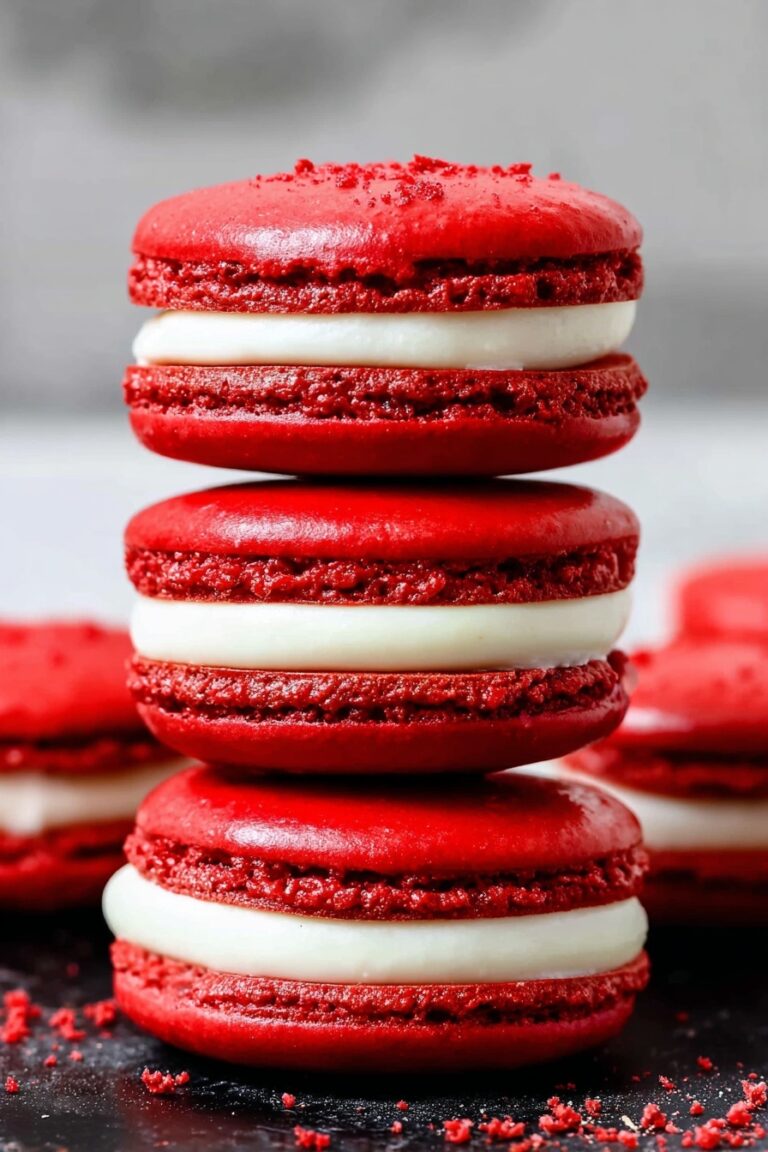 Red Velvet Macarons with Cream Cheese Frosting Recipe