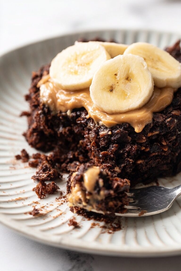 Healthy Chocolate Banana Baked Oatmeal Recipe