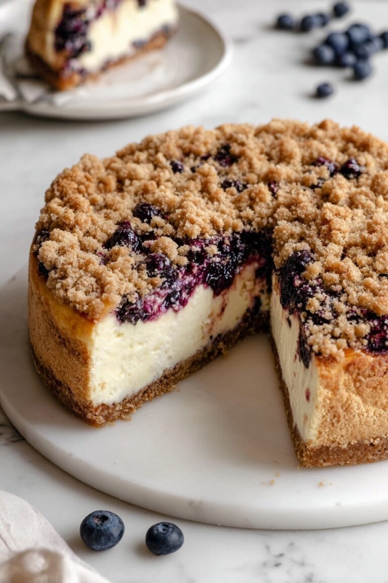Blueberry Cheesecake with Crumble Recipe