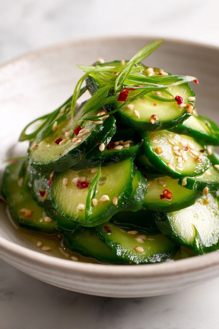 Spicy Accordion Cucumber Salad Recipe