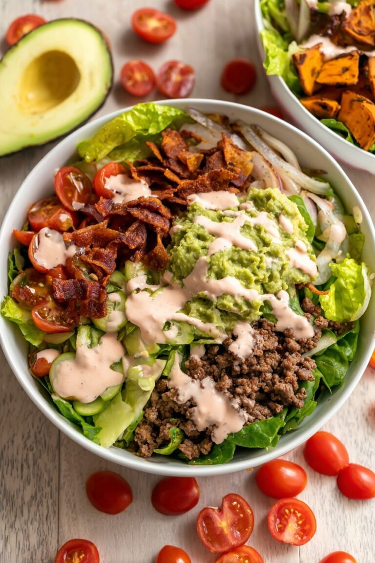 Loaded Burger Bowl with Special Sauce Recipe