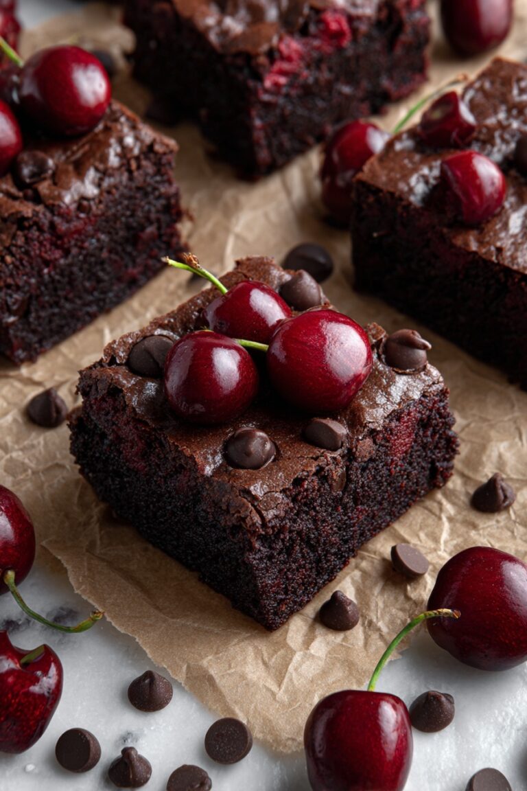 Chocolate Cherry Brownie Bars Recipe