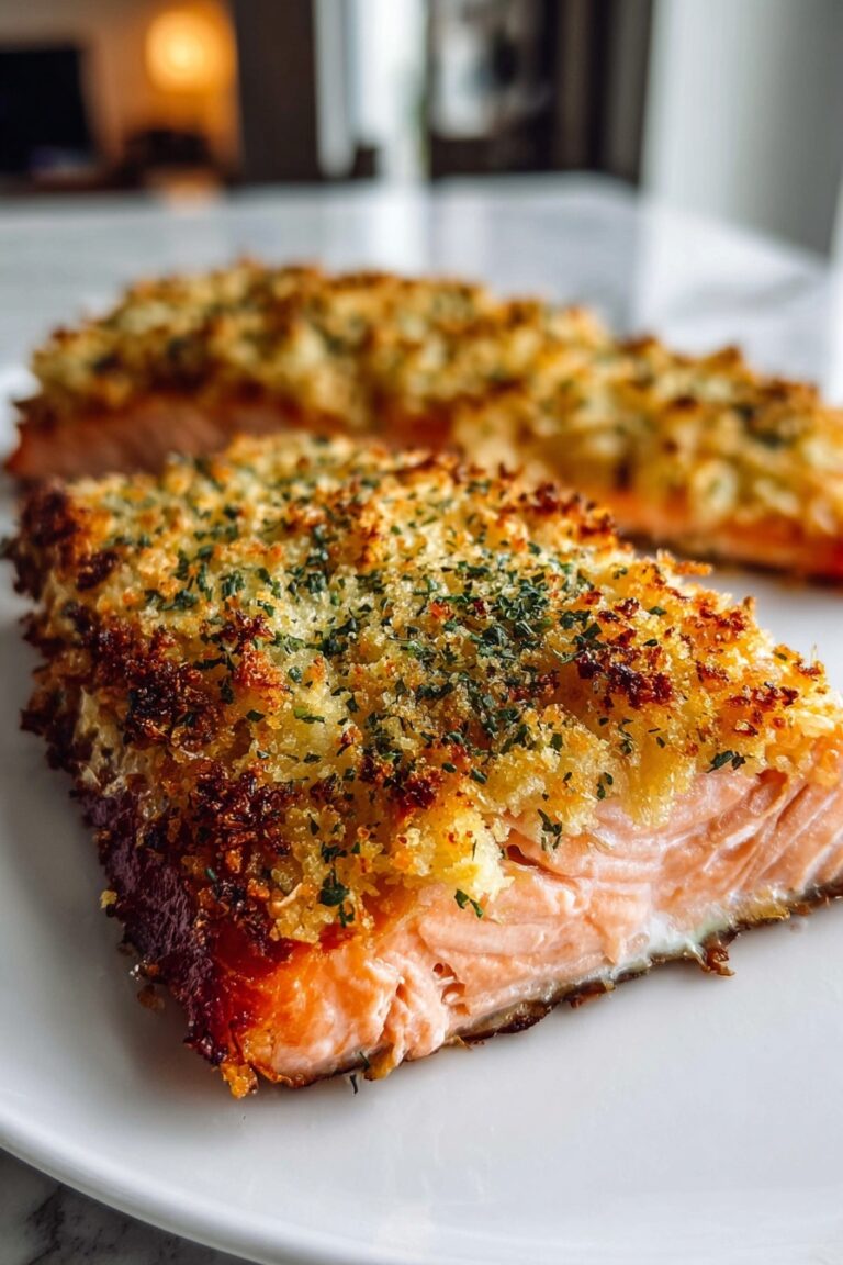 Crispy Parmesan Baked Salmon Recipe