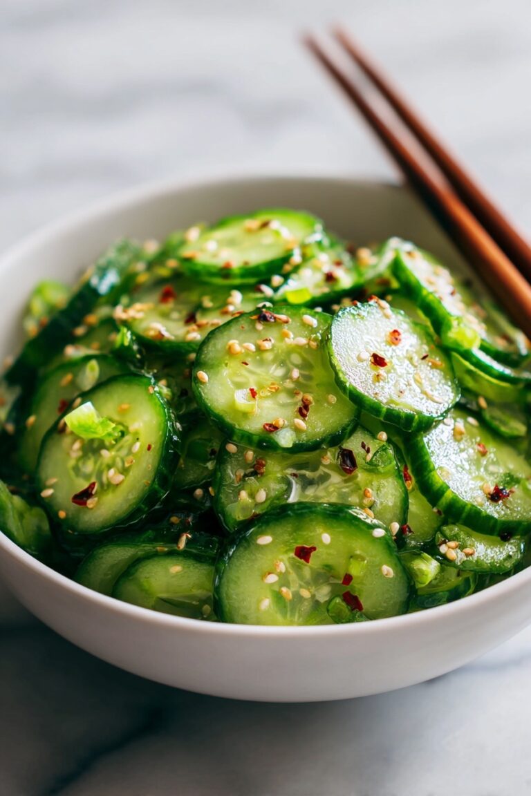 Asian Cucumber Salad with Sesame Dressing Recipe