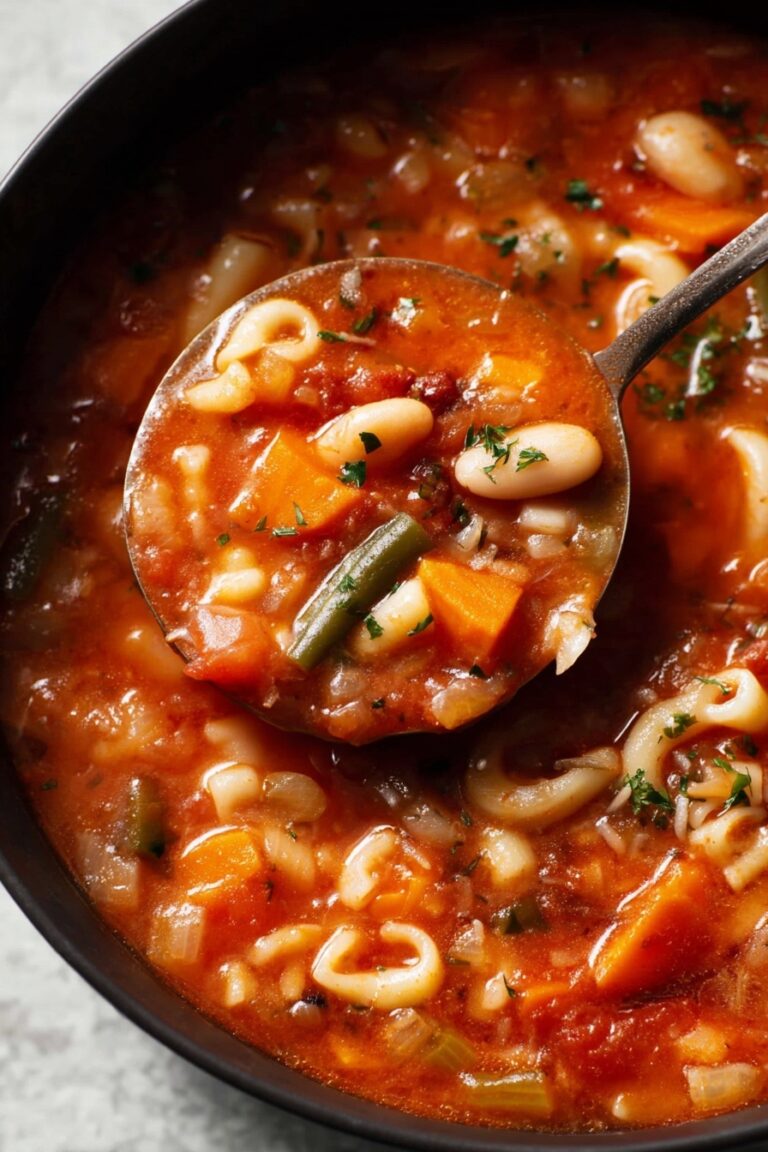 Hearty Minestrone Soup with Pasta Recipe