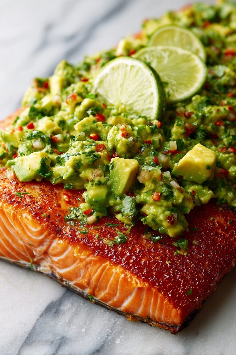 Spiced Salmon with Creamy Avocado Salsa Recipe