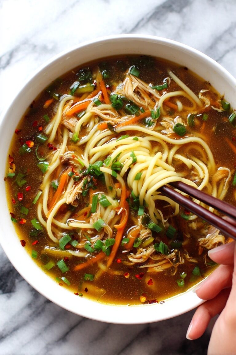 Ginger Scallion Chicken Noodle Soup Recipe