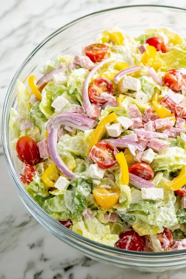 Grinder Salad with Creamy Dressing Recipe