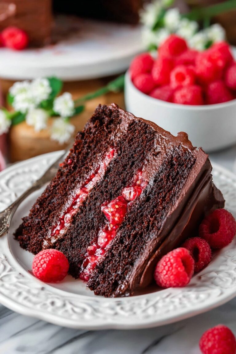 Chocolate Raspberry Layer Cake Recipe