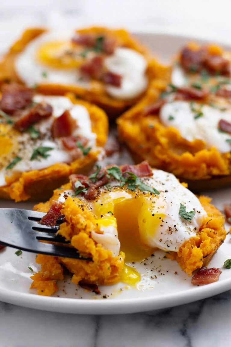 Sweet Potato Breakfast Skillet with Bacon and Eggs Recipe