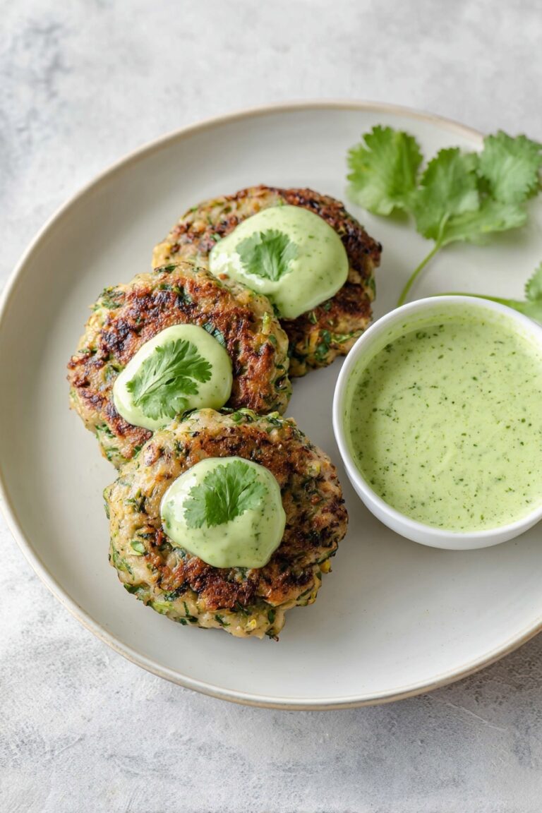 Chicken Zucchini Poppers with Cilantro Sauce Recipe