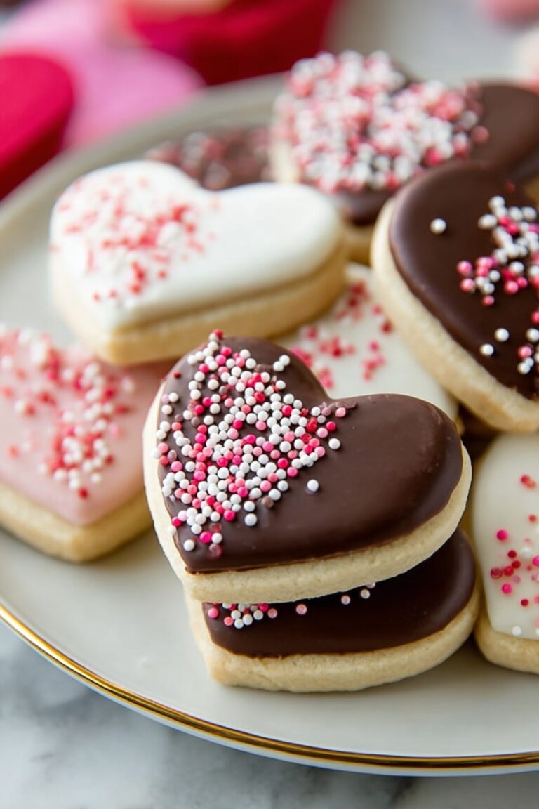 Valentine Chocolate Dip Cookies Recipe