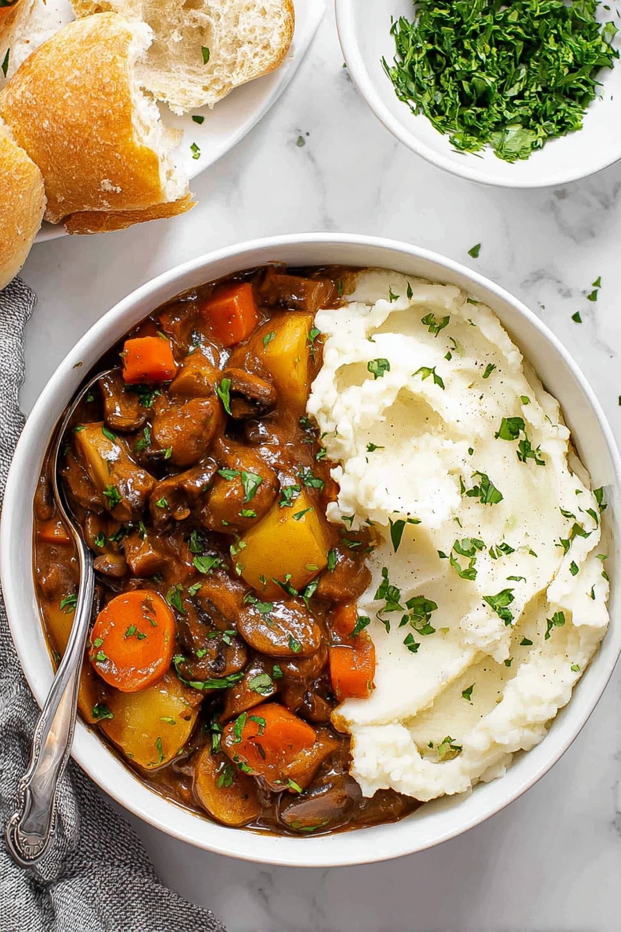 Vegan Mushroom Stew Recipe - Serving Suggestion