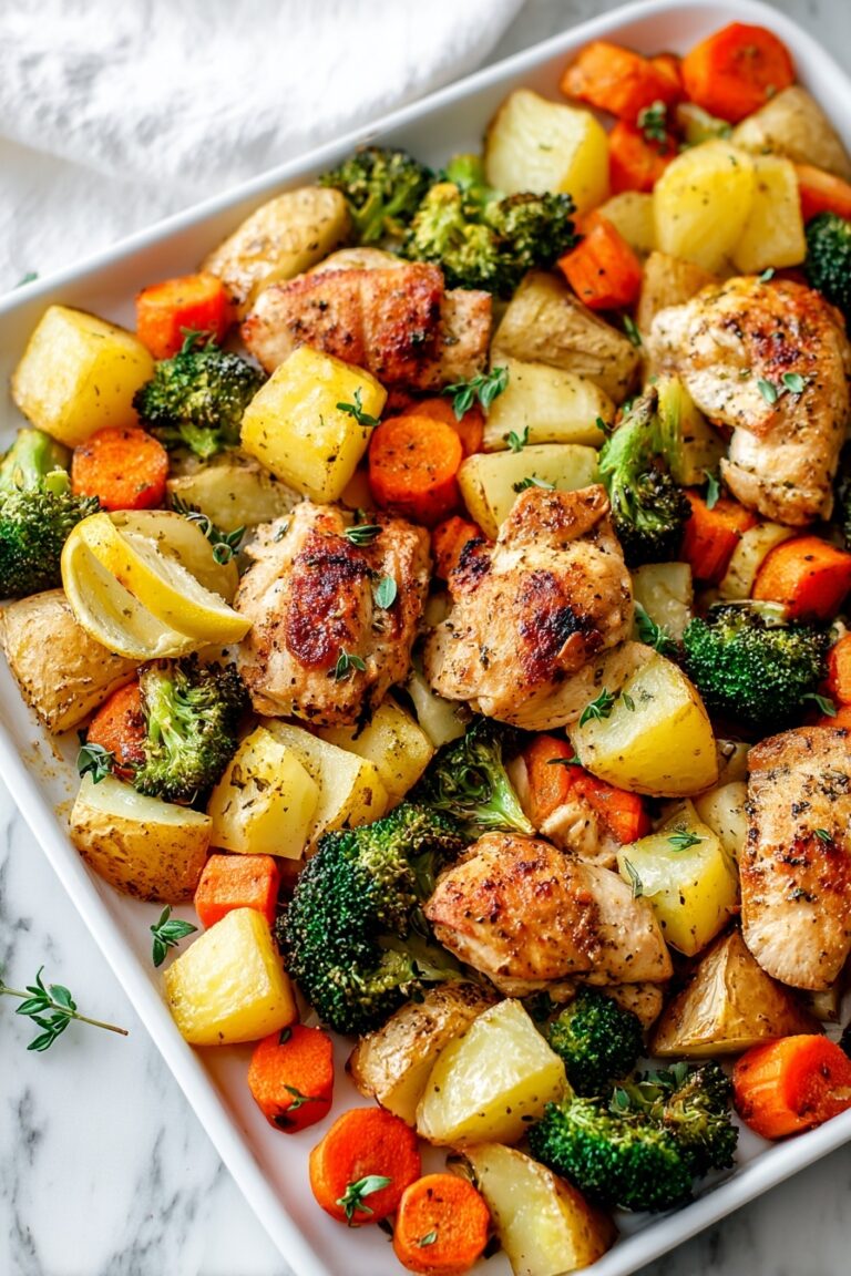 Lemon Herb Chicken Sheet Pan Dinner Recipe