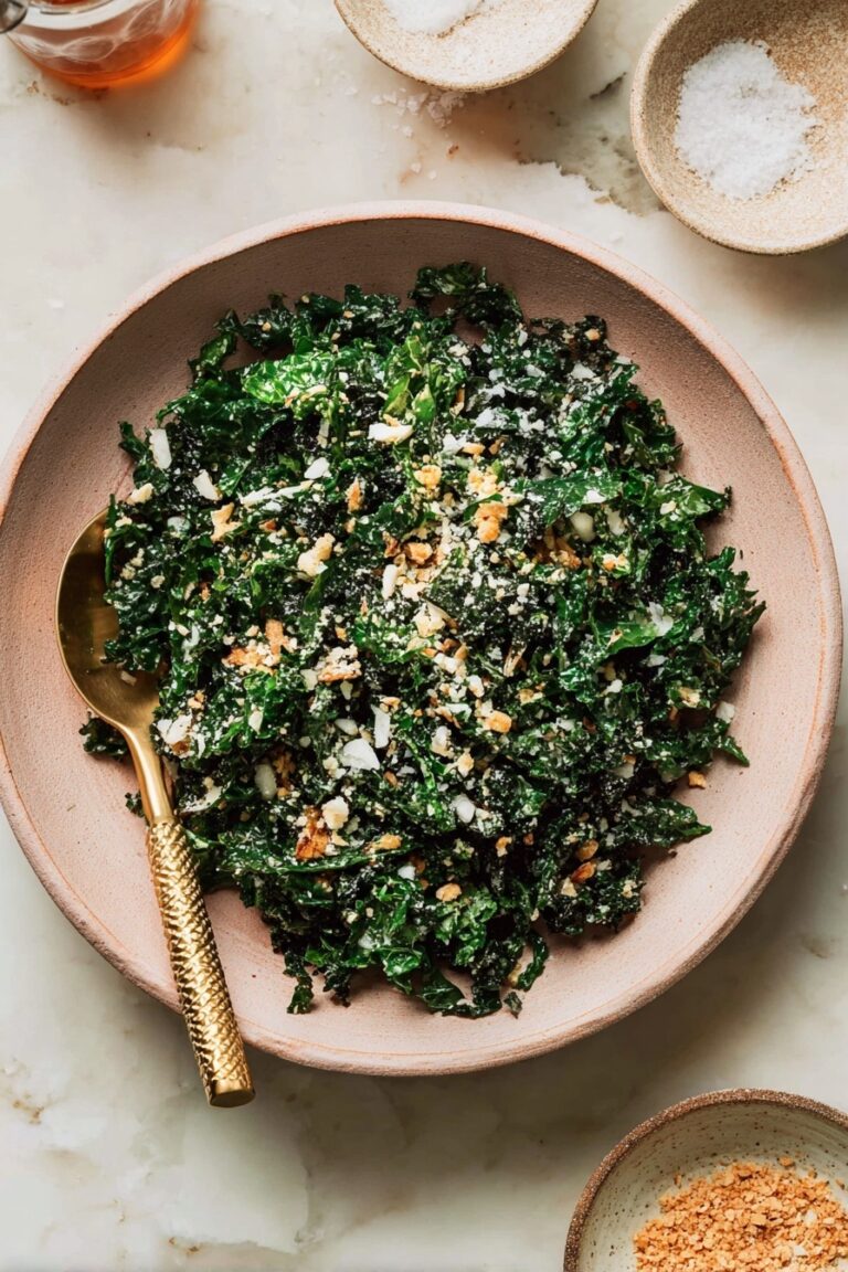 Lemony Parmesan Kale Salad Recipe