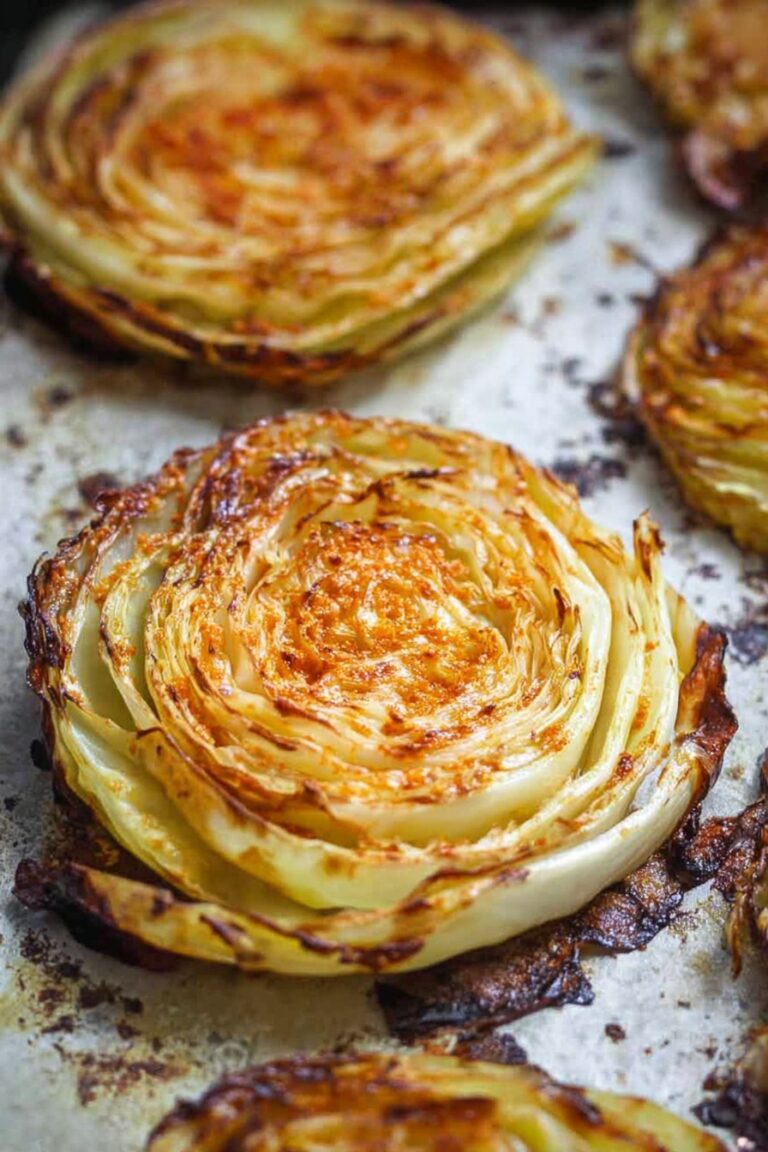 Roasted Cabbage Steaks with Paprika and Garlic Recipe