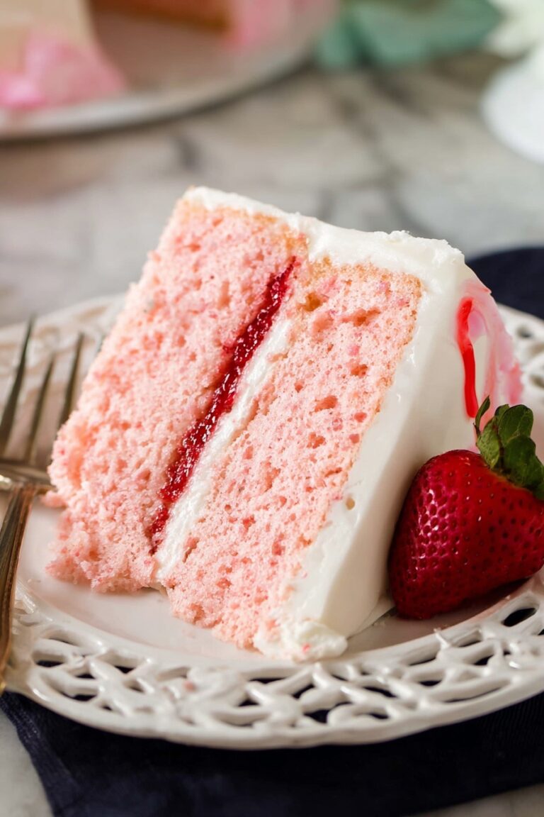 Strawberry Cake with Cream Cheese Frosting Recipe